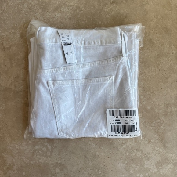 J Crew Slim Wide Leg Jean White Denim Raw Hem Womens Size 29 High Waist Slimming - Picture 16 of 16